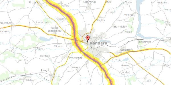 Trafikstøjkort på Vilh. Thomsens Plads 6, 1. th, 8900 Randers C