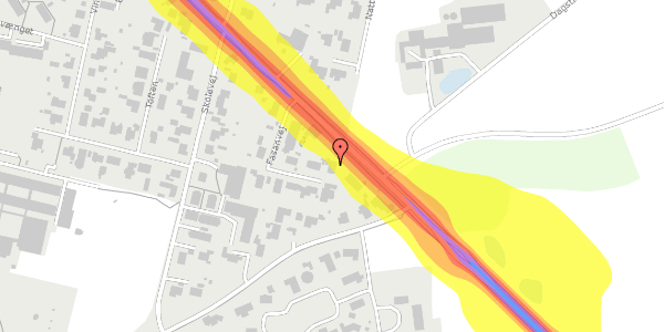 Trafikstøjkort på Fasanvej 7, 8544 Mørke