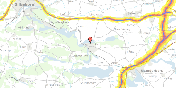 Trafikstøjkort på Søkildevej 44C, 8680 Ry