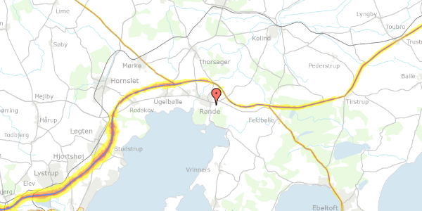 Trafikstøjkort på Molsvej 26, 8410 Rønde