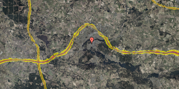 Trafikstøjkort på Grønnegade 12, st. 21, 8600 Silkeborg