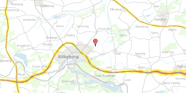 Trafikstøjkort på Gøteborgvej 13, 8600 Silkeborg