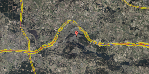 Trafikstøjkort på Tværgade 26, 2. th, 8600 Silkeborg