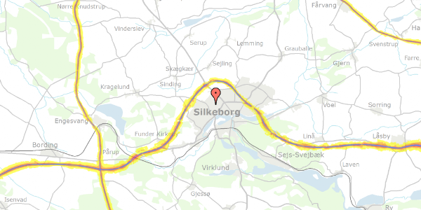 Trafikstøjkort på Ved Hegnet 10, 8600 Silkeborg