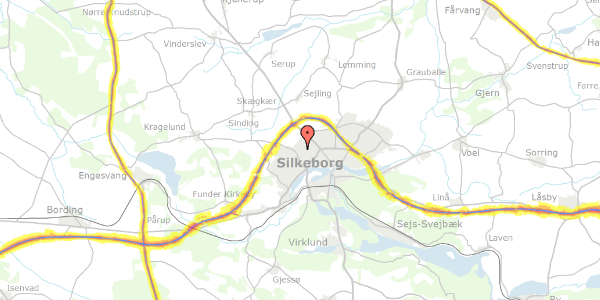 Trafikstøjkort på Ved Hegnet 24, 8600 Silkeborg