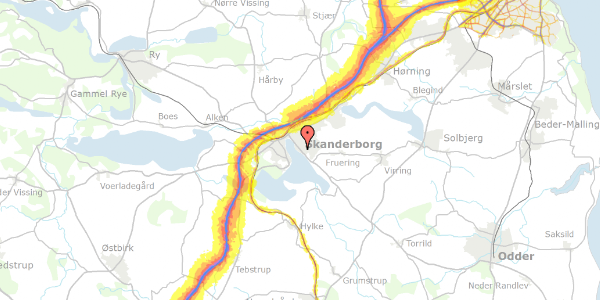 Trafikstøjkort på Næsset 27, 8660 Skanderborg