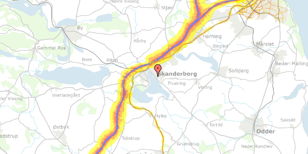 Trafikstøjkort på Næsset 42, 8660 Skanderborg