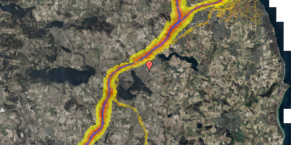 Trafikstøjkort på Rådyrvej 6, 8660 Skanderborg