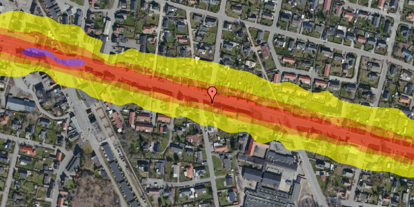 Trafikstøjkort på Østergade 22, 8963 Auning