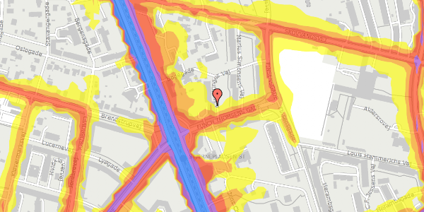 Trafikstøjkort på A.H. Winges Vej 3, 3. tv, 8200 Aarhus N