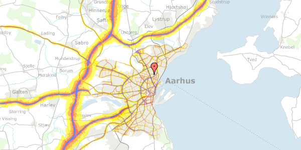 Trafikstøjkort på A.H. Winges Vej 5, 2. th, 8200 Aarhus N