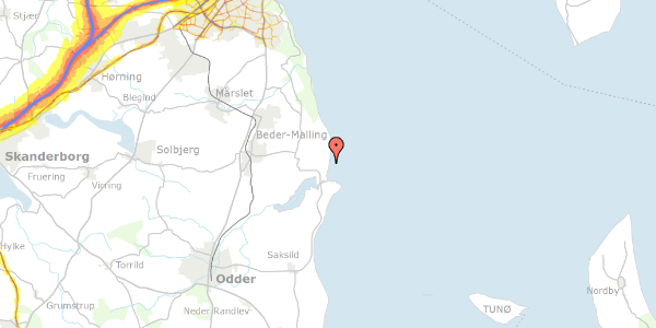 Trafikstøjkort på Ajstrup Strandvej 160, 8340 Malling
