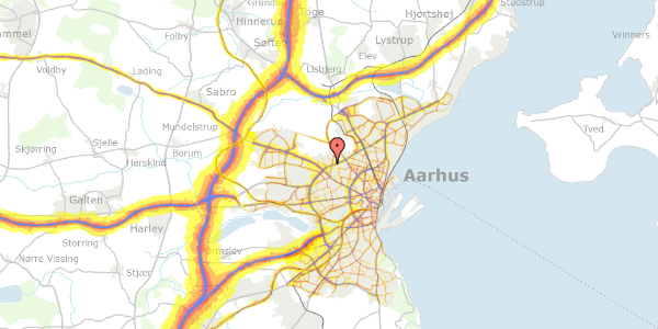 Trafikstøjkort på Aprilvej 3A, 8210 Aarhus V