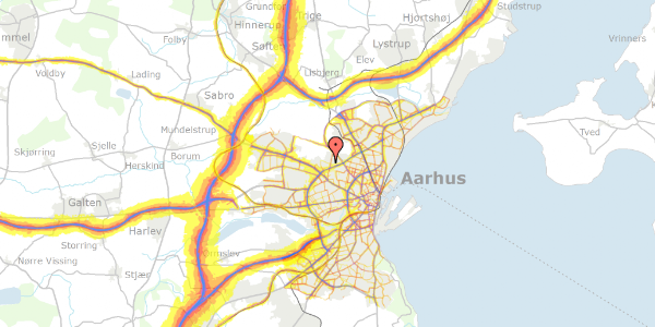 Trafikstøjkort på Aprilvej 26, 8210 Aarhus V