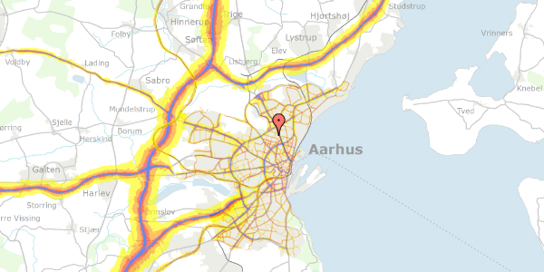 Trafikstøjkort på Arendalsvej 6B, 8200 Aarhus N