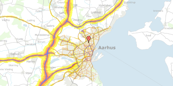 Trafikstøjkort på Arendalsvej 13, 8200 Aarhus N