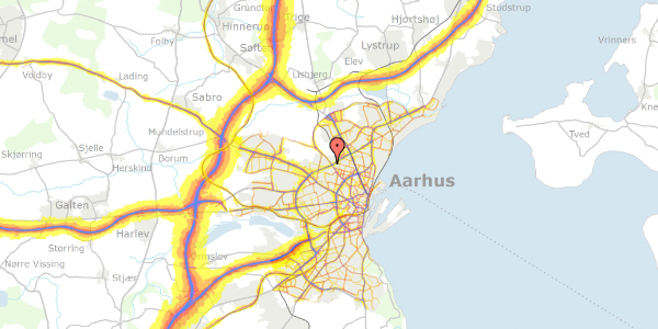 Trafikstøjkort på Arnagervej 1, 8210 Aarhus V