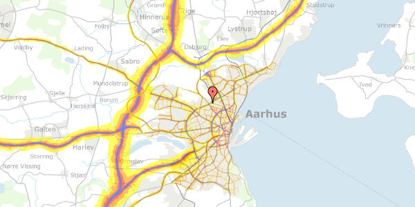 Trafikstøjkort på Arnagervej 5, 8210 Aarhus V