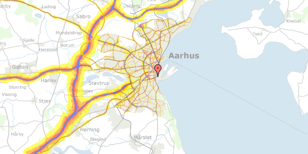 Trafikstøjkort på Assensgade 24, 2. th, 8000 Aarhus C