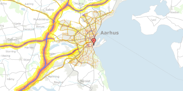 Trafikstøjkort på Assensgade 32, 1. th, 8000 Aarhus C