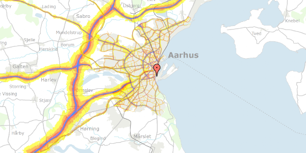 Trafikstøjkort på Assensgade 34, 4. tv, 8000 Aarhus C