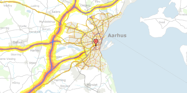 Trafikstøjkort på Augustenborggade 3, 1. th, 8000 Aarhus C