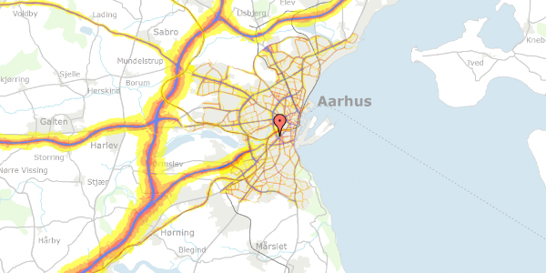 Trafikstøjkort på Augustenborggade 21B, 6. th, 8000 Aarhus C