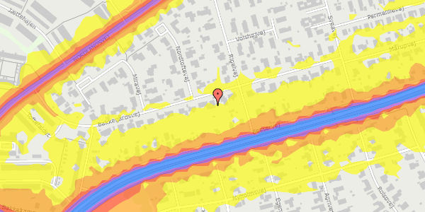 Trafikstøjkort på Bakkegårdsvej 26, 8240 Risskov