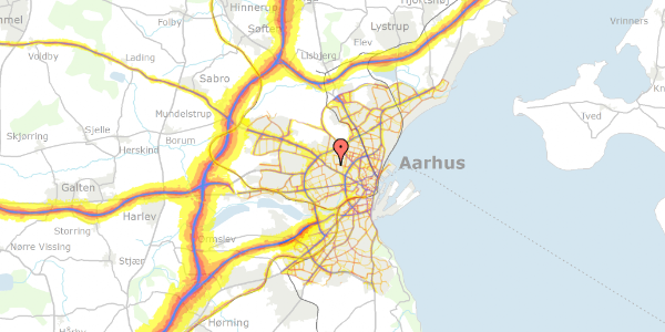 Trafikstøjkort på Bakkehegnet 19, 8210 Aarhus V