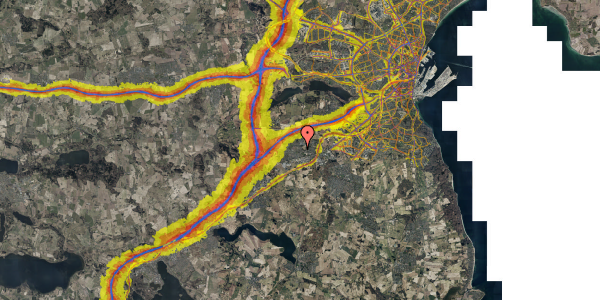 Trafikstøjkort på Bavnegårdsvej 124, 8361 Hasselager