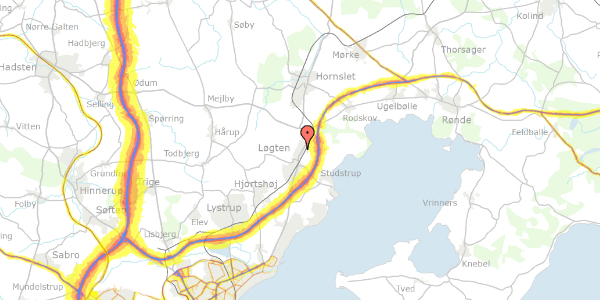 Trafikstøjkort på Berberisvej 22, 8541 Skødstrup