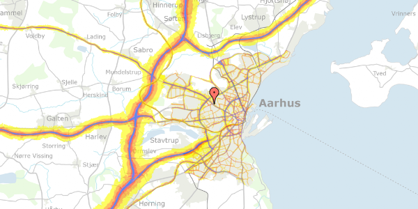 Trafikstøjkort på Bispehavevej 23, 8210 Aarhus V