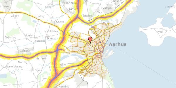 Trafikstøjkort på Bispehavevej 55, 1. th, 8210 Aarhus V