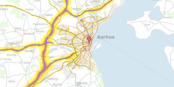 Trafikstøjkort på Bissensgade 1, 1. th, 8000 Aarhus C