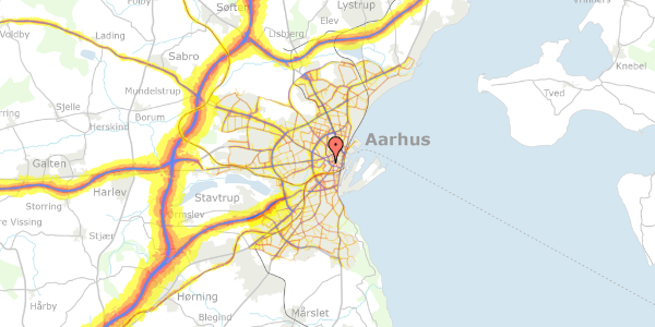 Trafikstøjkort på Bissensgade 2, st. th, 8000 Aarhus C