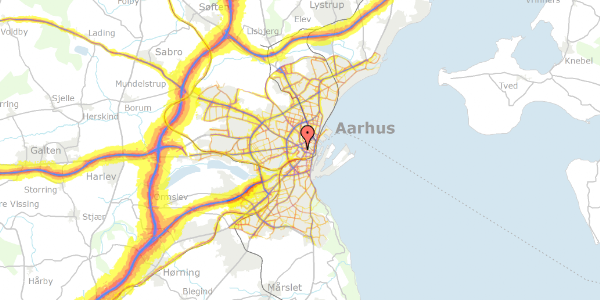 Trafikstøjkort på Bissensgade 9, st. tv, 8000 Aarhus C