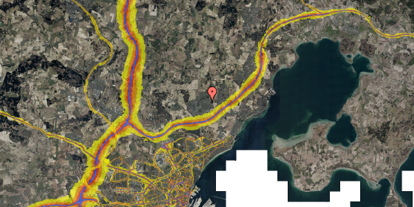 Trafikstøjkort på Bjørnholt 100, 8520 Lystrup