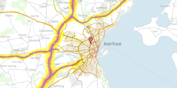 Trafikstøjkort på Blåmejsevej 11, 8210 Aarhus V