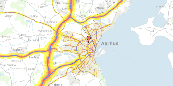 Trafikstøjkort på Blåmejsevej 22, 8210 Aarhus V