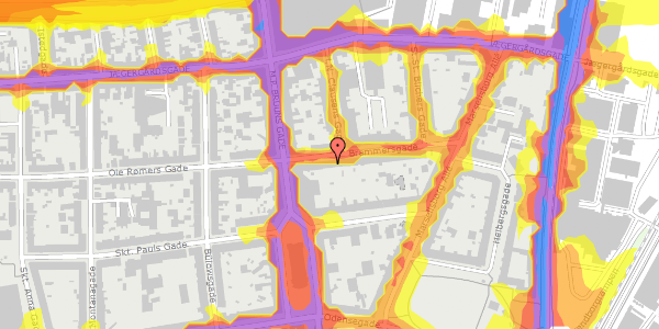 Trafikstøjkort på Brammersgade 26, 2. , 8000 Aarhus C