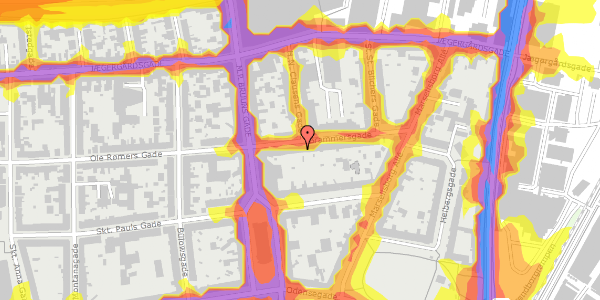 Trafikstøjkort på Brammersgade 30, 2. , 8000 Aarhus C