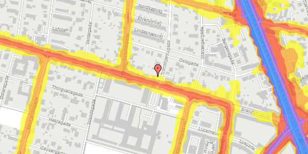 Trafikstøjkort på Brendstrupvej 48, 8200 Aarhus N