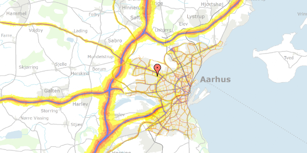 Trafikstøjkort på Bronzealdervej 7B, 1. , 8210 Aarhus V