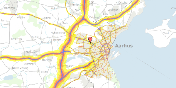 Trafikstøjkort på Bronzealdervej 37B, 1. , 8210 Aarhus V