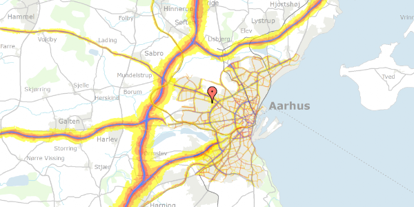 Trafikstøjkort på Bronzealdervej 123, 8210 Aarhus V