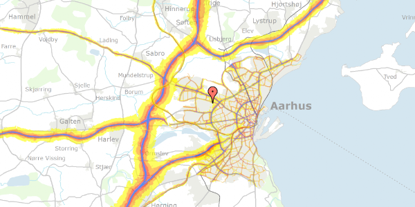 Trafikstøjkort på Bronzealdervej 138D, 8210 Aarhus V