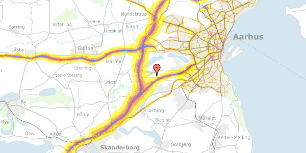 Trafikstøjkort på Buggesgårdvej 59, 8260 Viby J