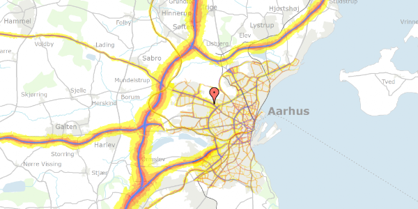 Trafikstøjkort på Bymosevej 109, 8210 Aarhus V