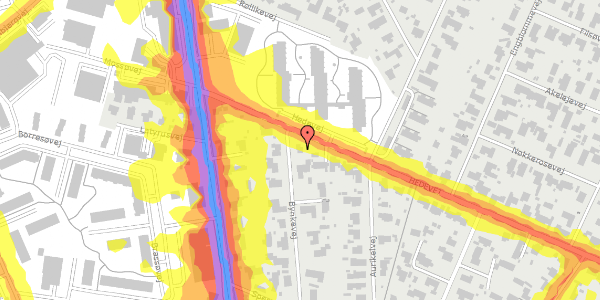 Trafikstøjkort på Bynkevej 14, 8240 Risskov