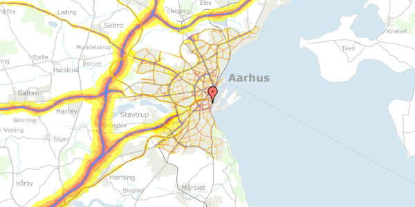 Trafikstøjkort på Bülowsgade 58, 3. tv, 8000 Aarhus C